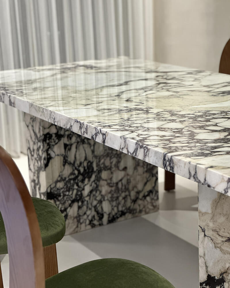 Natural Marble Calacatta Viola Rectangle Dining Table 3