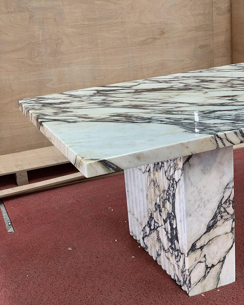 Natural Marble Calacatta Viola Rectangle Dining Table 7