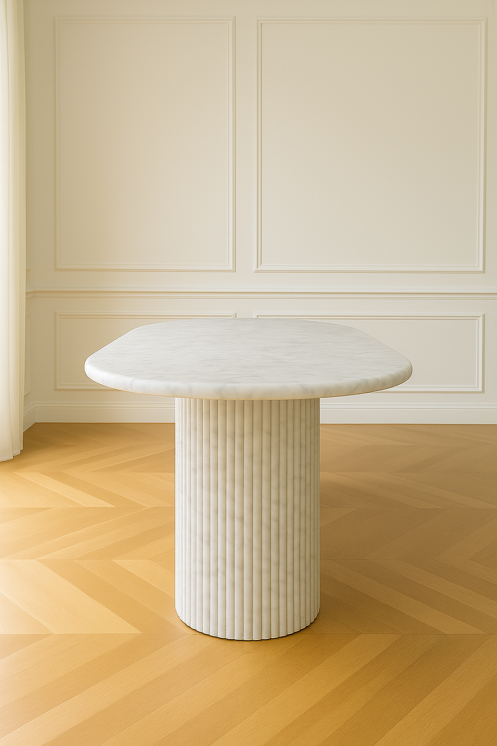 Oval Dining Table Carrara Marble 3