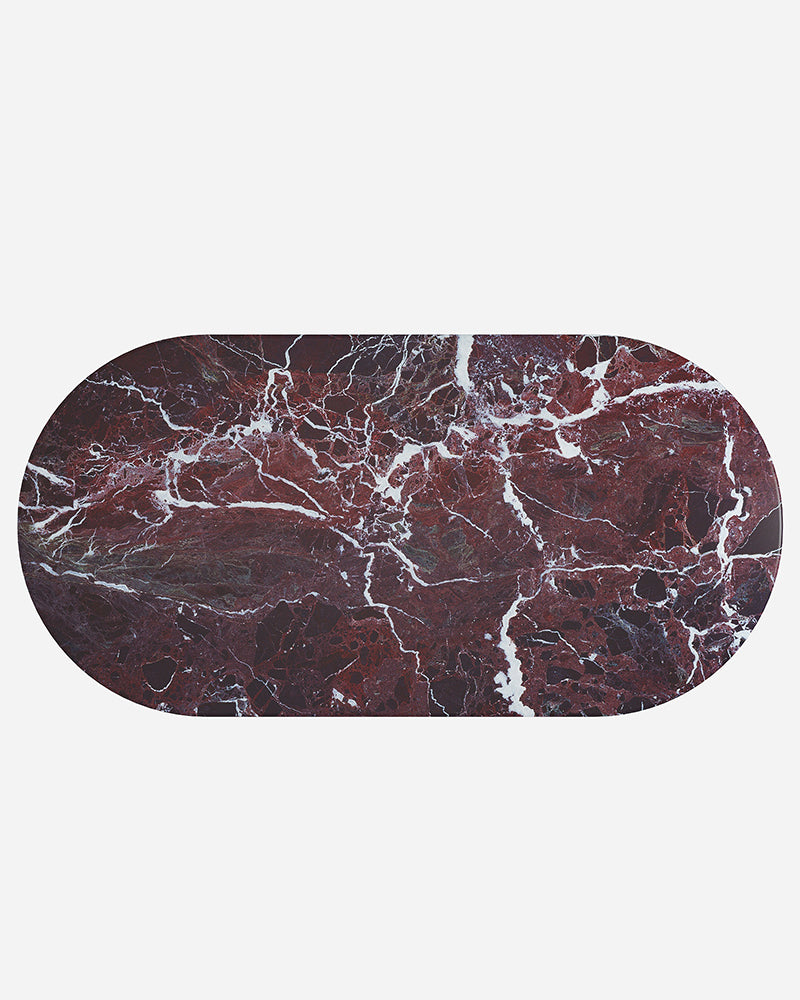 Rosso Levantine Marble Dining Table With Petal Base 2