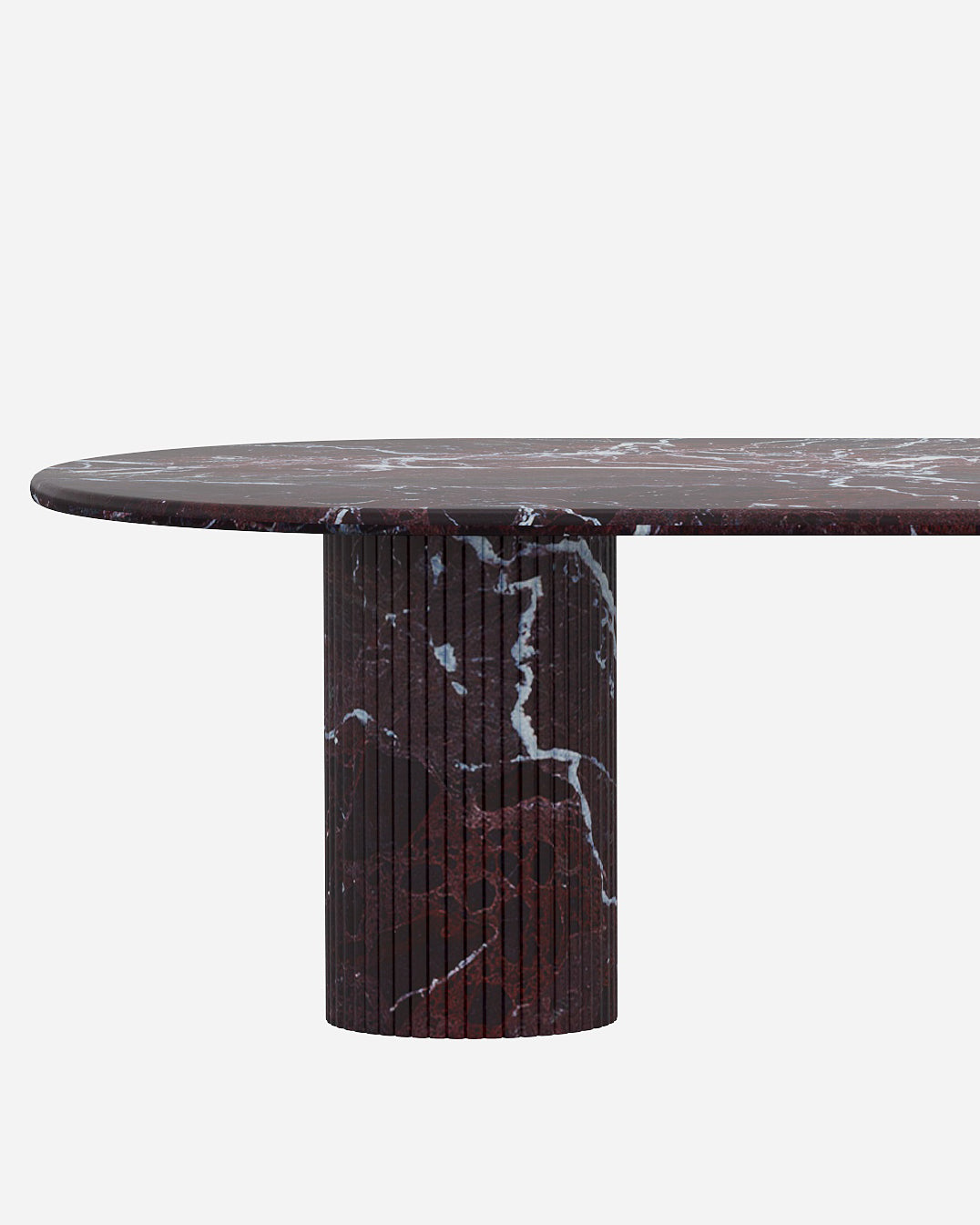 Rosso Levantine Marble Dining Table With Petal Base 5